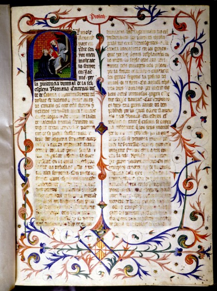 Illustrated page of the 'Manuscript of Valerius Maximus', copied by Arnau de Collis in 1408 and t?
