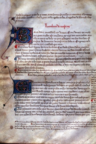 Page 47 of 'Cançoner Gil', songbook of the mid-14th century that brings together poems of classic?
