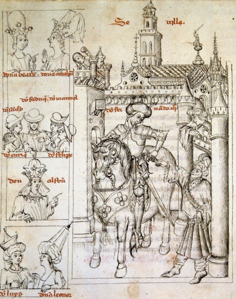 Taking Seville by Ferdinand III 'The Saint', illustration in the manuscript 'Geology of the Kings?