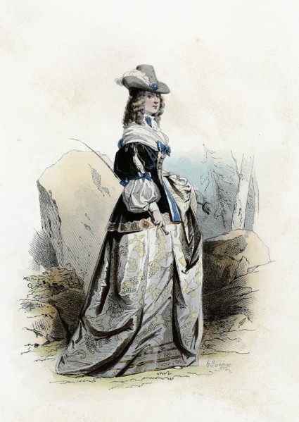 Christina of Sweden (1626-1689), Queen of Sweden from 1632-1654, engraving from 1870.