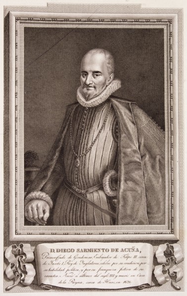 Diego Sarmiento de Acuña (m. 1626), Spanish politician and ambassador of Felipe III, engraving of?
