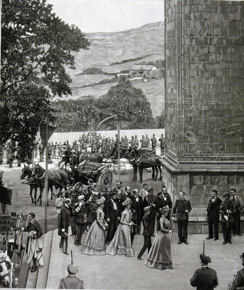 Entrance of the  King with his mother in the Basilica of Begoña in Bilbao, 1900', Alfonso XIII, K?
