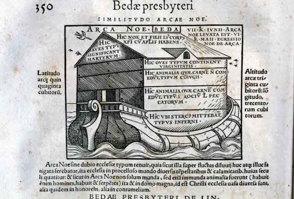 De Linguis gentium libellus, engraving with Noah's Ark.