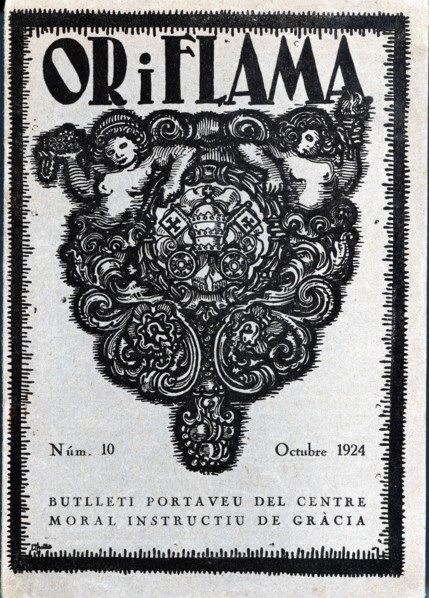 Cover of the magazine 'Or i Flama', number 10, October 1924, published in Barcelona.