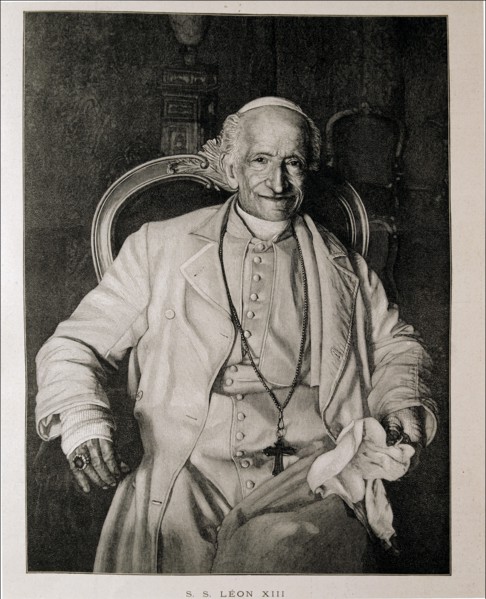 Leon XIII, Vincenzo Gioacchino Pecci (1810-1903), pope from 1878-1903, engraving in the 'Ilustrac?