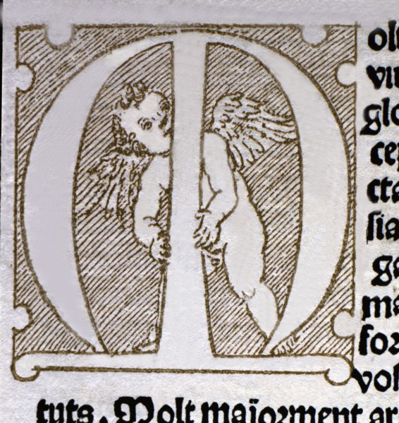 Initial Letter of the dedicatory <Molt exelent virtuos e glorios.> pertaining to the work 'Tirant?