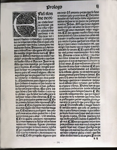 The corbacho' (Facsimile), preface to the printed work in Seville, 1498, work by Archpriest of Ta?