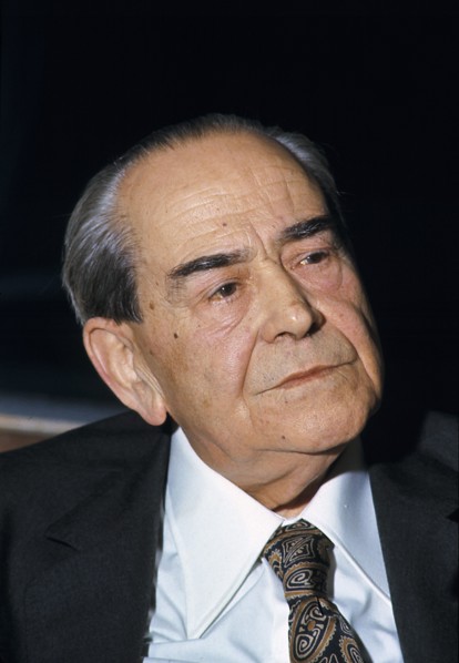 Rodolfo Llopis (1895-1983), Spanish politician, photo 1980.