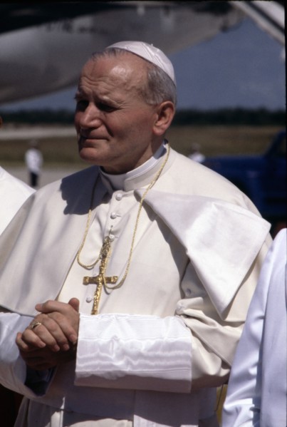 Juan Pablo II (1920-2005) the Pope during his visit to Congo.
