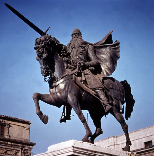 Equestrian monument in the city of Burgos dedicated to Rodrigo Diaz de Vivar, known as El Cid. (1?
