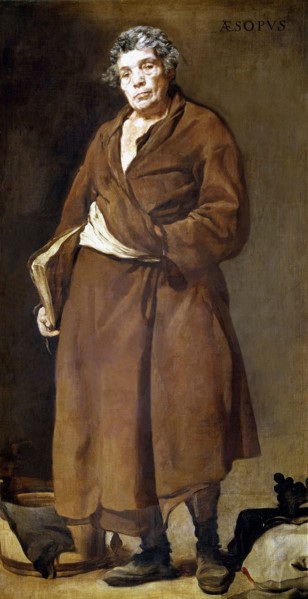Aesop (7th-6th century bC), Greek writer of fables, oil painting by Velazquez.