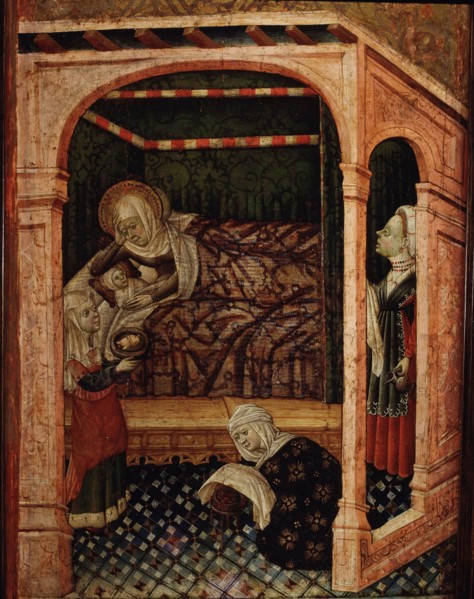 Virgin Mary, daughter of St. Joachim and St. Anne and mother of Jesus Christ. 'Birth of the Virgi?