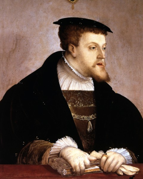 Carlos I (1500-1585), King of Spain. and Emperor of Germany, portrait by Christoph Amberger circa?