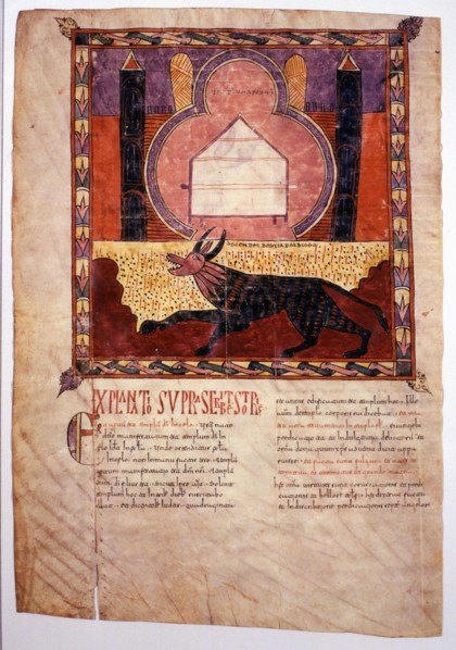 The Ark of the Covenant and the Beast, Miniature in the 'Beatus of Seu d'Urgell' (Commentary on t?