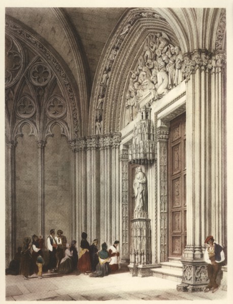 Gate under Pamplona Cathedral.