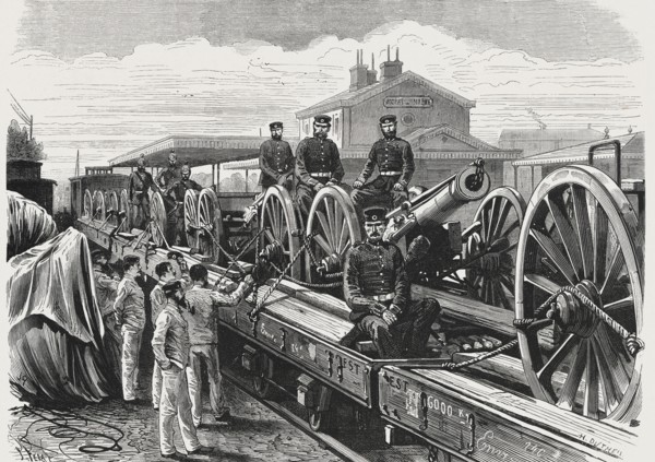 France-Prussian War, the evacuation of Paris, exit of a convoy of the German artillery in Nogent ?