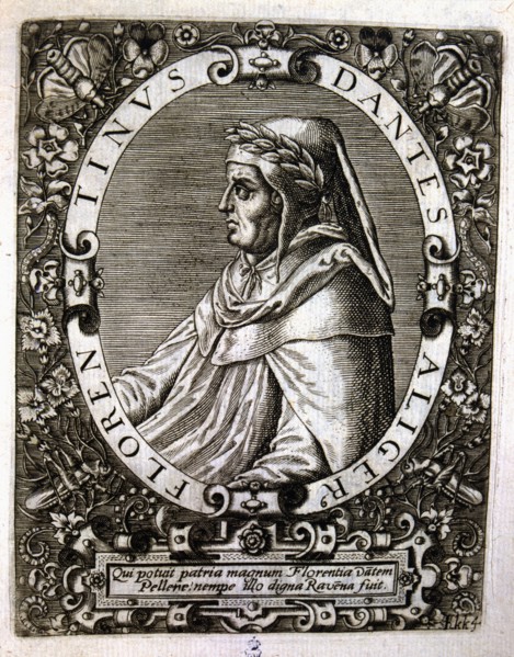 Dante Alighieri (1265-1321), Italian poet, engraving.