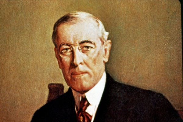 Thomas Woodrow Wilson (1856-1924), the twenty eighth U.S. president, Nobel Peace Prize, 1919.