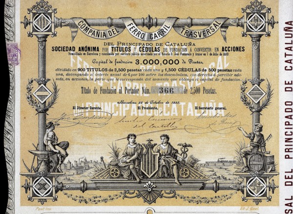Document of the Fundación de la Compañía del Ferrocarril Transversal del Principado de Catalunya,?