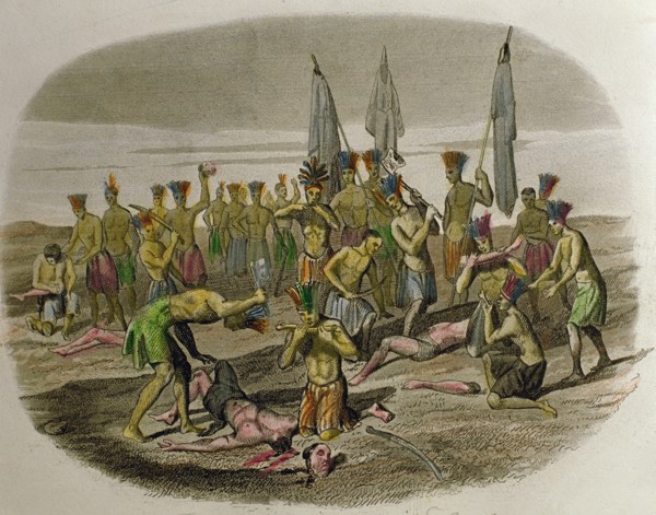 Franciscan missionaries killed, dismembered and devoured by the Carib Indians, to whom they tried?