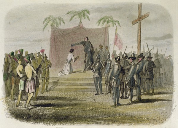 Baptism of the King of the island of Cebu and another five hundred Indians, by the expedition of ?