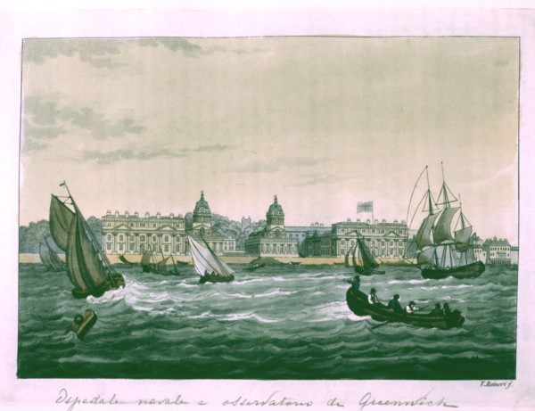 Naval Hospital and Greenwich Observatory, engraving.