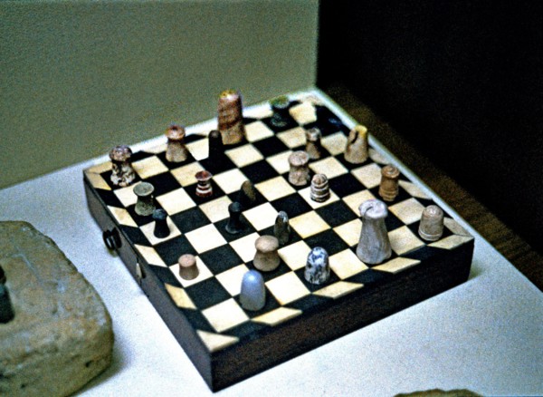 Chess game, from Sakkara preserved in the National Archaeological Museum of Cairo.