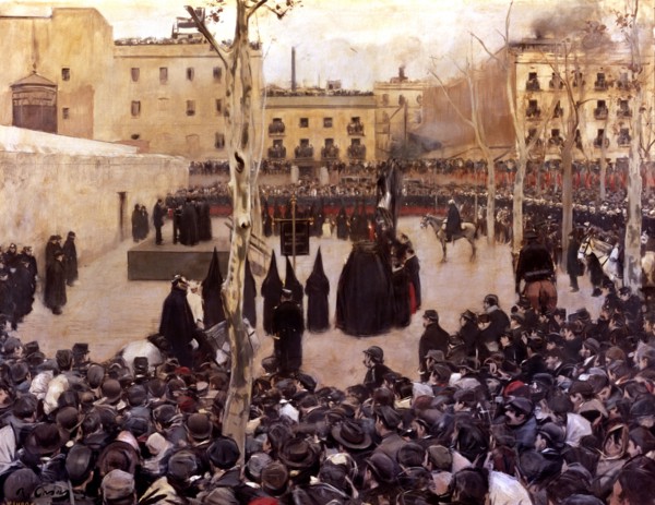 To garotte', 1894, oil by Ramon Casas.