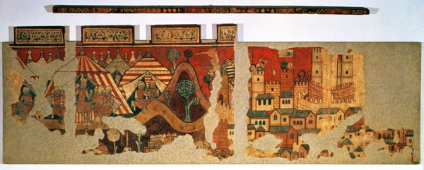 The conquest of Majorca, mural painting, from the late 13th century.