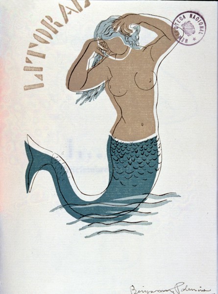 Title page of the poetry magazine 'Litoral' no. 2, drawing by Benjamín Palencia, founded in Malag?