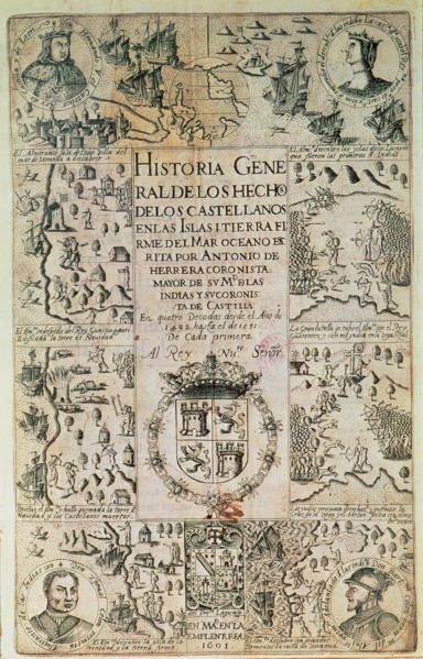 Cover of 'The Decades; Decade II', 1739 edition by Antonio Herrera.