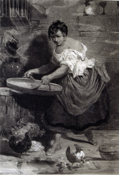 Dulcinea del Toboso, original lithograph of an edition of 'Don Quixote of La Mancha'.