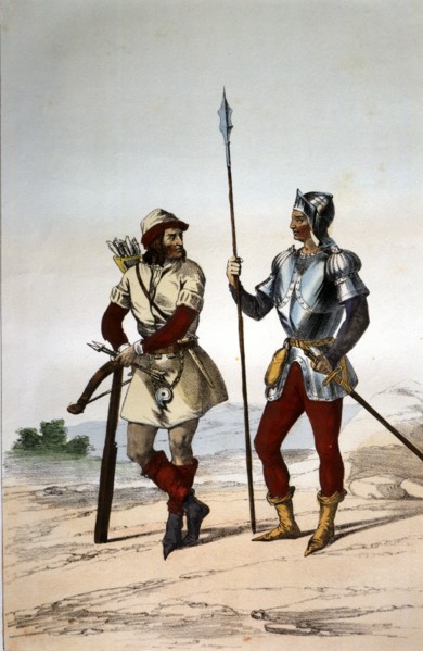 Reign of the Catholic Kings. Infantry, 1503, infantryman of the Ordinance: crossbowman and pikema?
