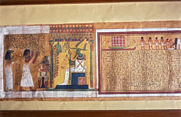 Beginning of the papyrus from the tomb of Ncha and Merite.