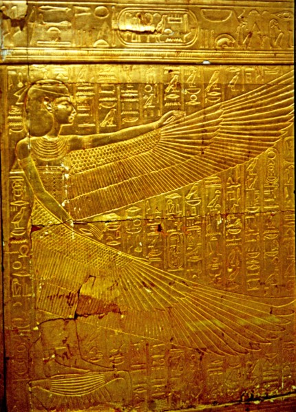 Canoptic reliquary of the treasure of Tutankhamun, detail.