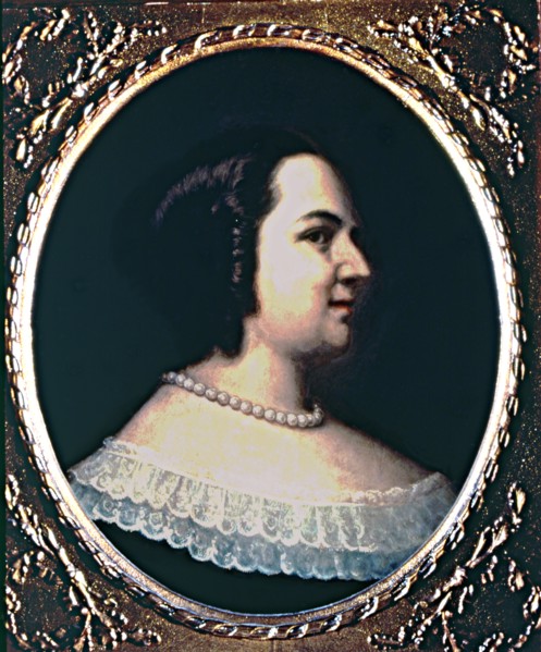 Gómez de Avellaneda, Gertrudis (1814 - 1875), Cuban writer, oil painting of 1880.
