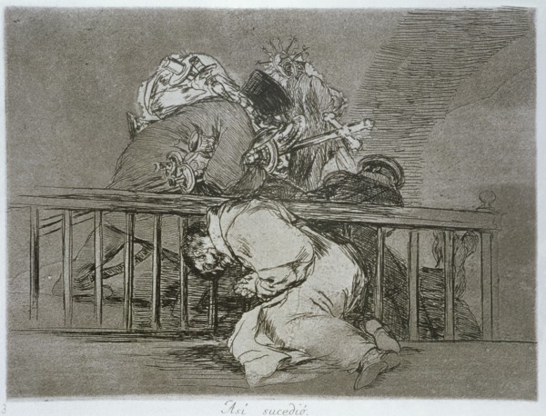 The Disasters of War, a series of etchings by Francisco de Goya (1746-1828), plate 47: 'Así suced?