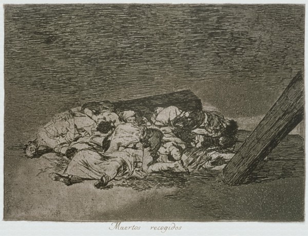 The Disasters of War, a series of etchings by Francisco de Goya (1746-1828), plate 63: 'Muertos r?