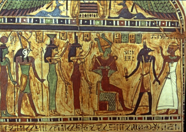 Anubis presents the deceased to Osiris, with Horus and other deities present, funerary stela from?