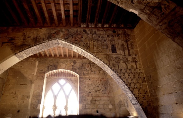 Entry of the troops of James I in Valencia, wall Painting, 14th century.