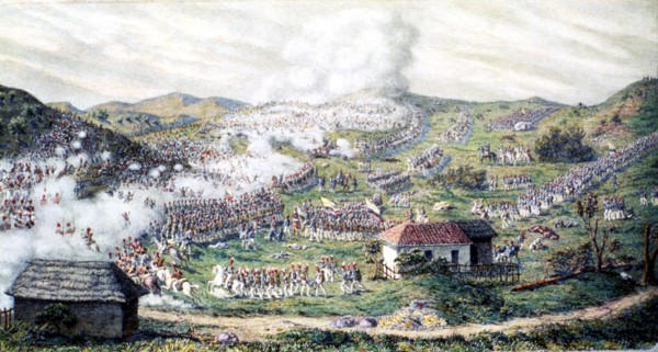 Representation in a painting of the Battle of Boyacá, August 7, 1819.