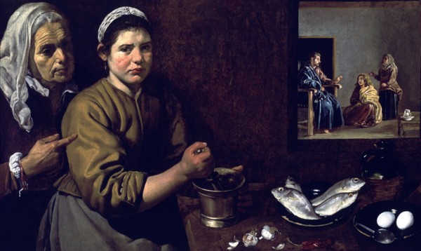 'Christ in the House of Martha', Diego Velazquez Oil.