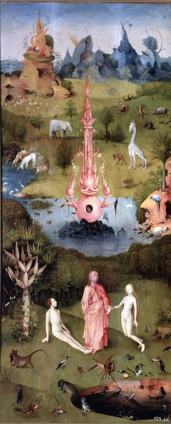 Earthly Paradise', left panel of the Triptych by El Bosco 'The Garden of Earthly Delights'.