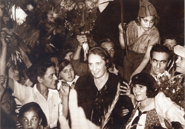 Dolores Ibarruri 'The Pasionaria', Spanish Communist deputy, after his acclaimed speech at the Pa?