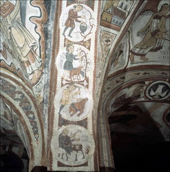 Paintings in the vaults of the Royal Pantheon in the Collegiate Church of San Isidoro de Leon.