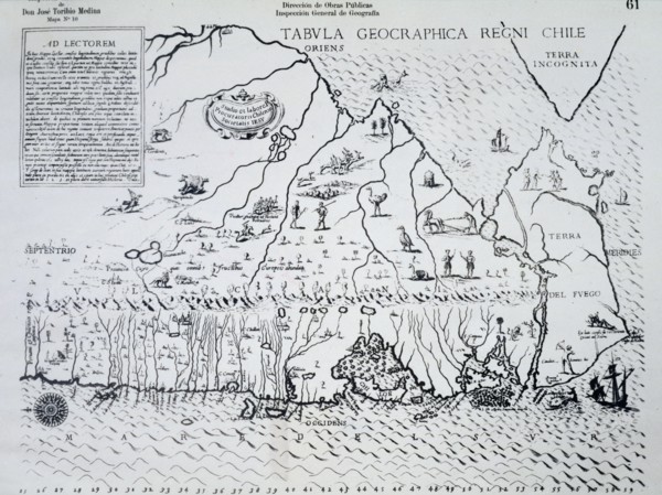 Map of Chile made by the Jesuit Alonso de Ovalle in 1646.