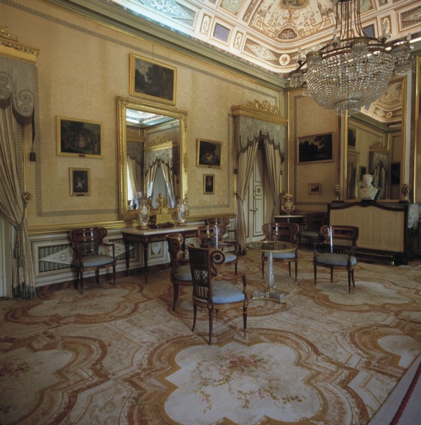 Detail of the study of Queen Elizabeth II (1830 - 1904) at the Royal Palace of Aranjuez.