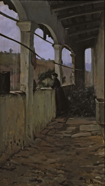 'Rainy afternoon', 1889, oil by Santiago Rusiñol.