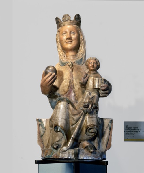 The Virgin of Palera, polychromed alabaster of Beuda, from Santa Maria de Palera.