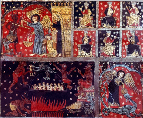 Detail of the right side of the altar front 'Master of Soriguerola' from the parish of Estoll, in?